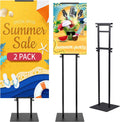 Poster Stand for Display, Adjustable Heavy Duty Poster Board Stand | 2 Pack Pedestal Floor Sign Holder Stand, Height