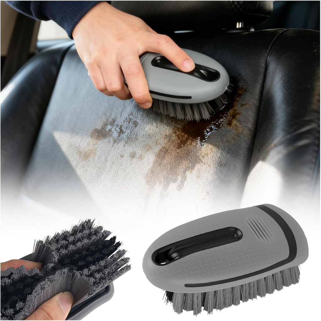 2026 New Car Upholstery Brush for Cleaning,Portable Car Carpet Brush with Dense Bristle & Non-Slip
