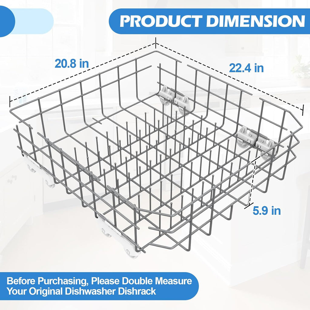W11498446 Dishwasher Lower Rack for Whirlpool Dishwasher Rack Replacement