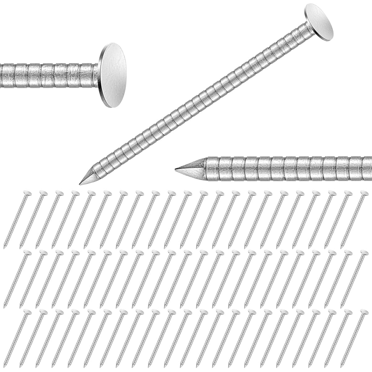 1-1/2 Inch 2 Pounds Roofing Nails 304 Stainless Steel Roofing Felt Nails Flat Head Hardware for Shingles, Cedar Wood