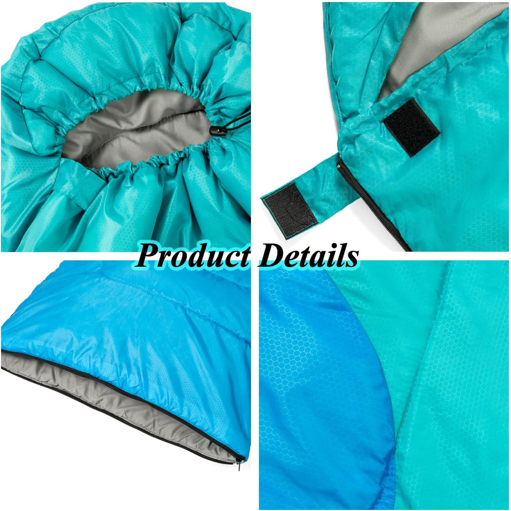 Sleeping Bag - 3 Seasons for Adults Boys Girls Camping Hiking - Warm Cold Weather Lightweight Portable with