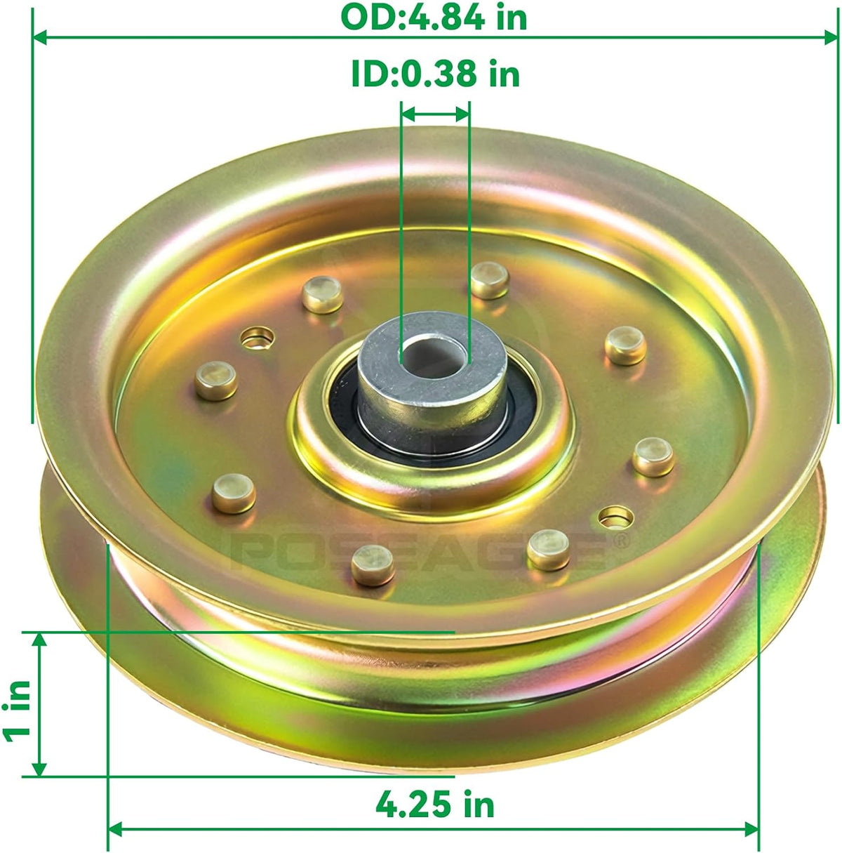 2 Pack 756-04129b Idler Pulley 4.25 for Cub Cadet 50" RZT50 Mower