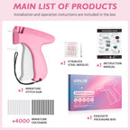 Stitch Gun for Clothing, Stitchy Gun Quick Clothes Fixer, Dress Tagging Gun-Includes 2,000 Black Fasteners & 2,000