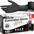Black Nitrile Gloves, Gloves Disposable Latex Free, Powder Free | 2.5-Mil, Medical Exam Glove, Food Safe Gloves