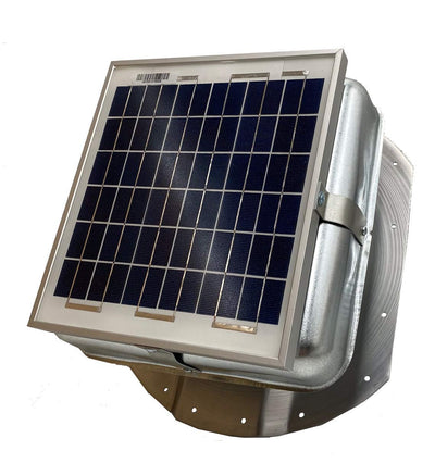 Solar Mega RoofBlaster for 3.5" ribbed Conex Shipping Container Vent (Galvanized) | Solar Roof Vent Fan for Shipping