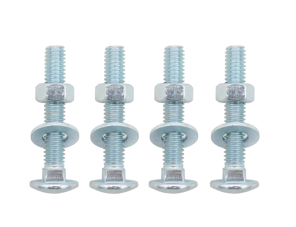 10 Sets Carriage Bolts Screws Assortment Kit, 5/16-18 x 2'' Round Head Square Neck Bolts (with Hex Nuts and Flat