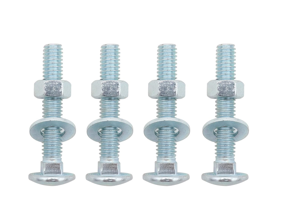 10 Sets Carriage Bolts Screws Assortment Kit, 5/16-18 x 2'' Round Head Square Neck Bolts (with Hex Nuts and Flat