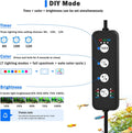 Clip On Aquarium Light, 24/7 & DIY Mode Full Spectrum Fish Tank Light | Adjustable Timer & Brightness, Memory
