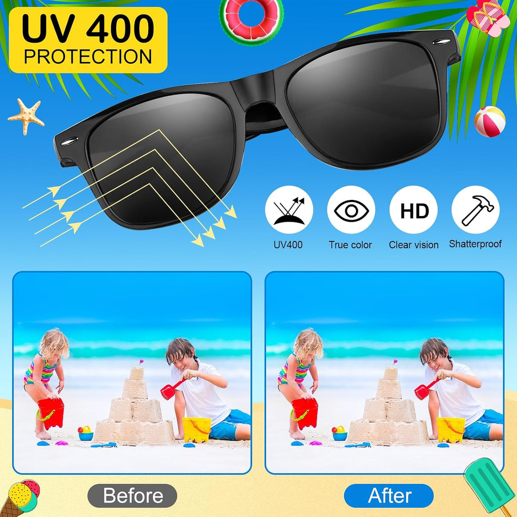 10/20/40 Pack Kids Sunglasses Bulk Retro Party Favors for Wedding Beach Summer Pool Party Supplies Goodie Stuffers