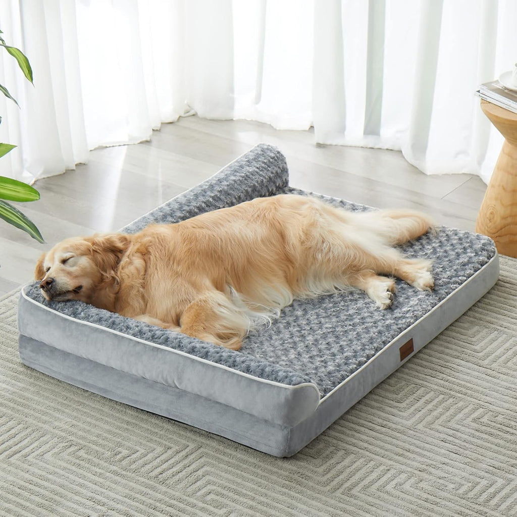 Orthopedic Dog Beds for Large Dogs-Waterproof Sofa Dog Bed with Removable Washable Cover, Big Pet Bed with Waterproof