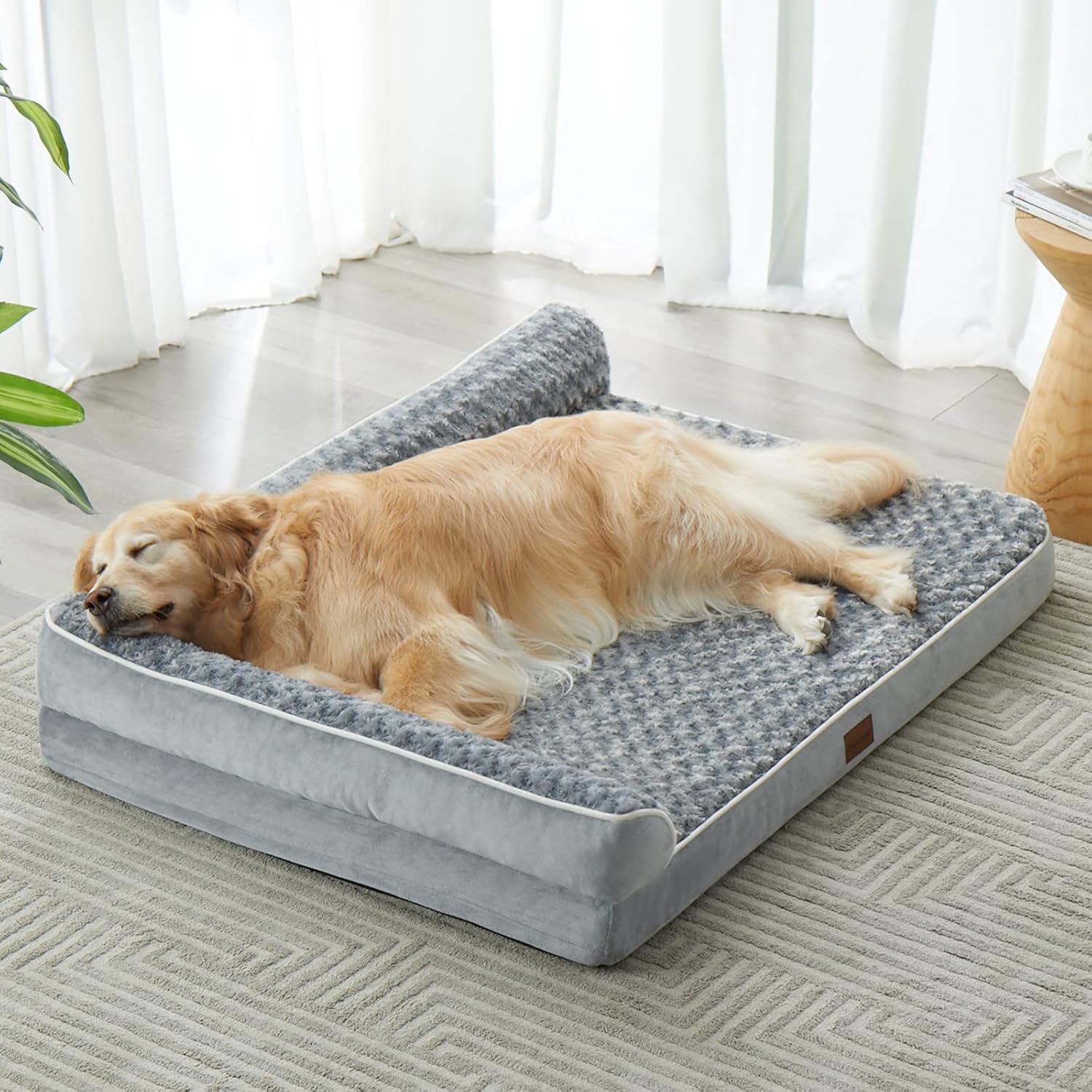 Orthopedic Dog Beds for Large Dogs-Waterproof Sofa Dog Bed with Removable Washable Cover, Big Pet Bed with Waterproof