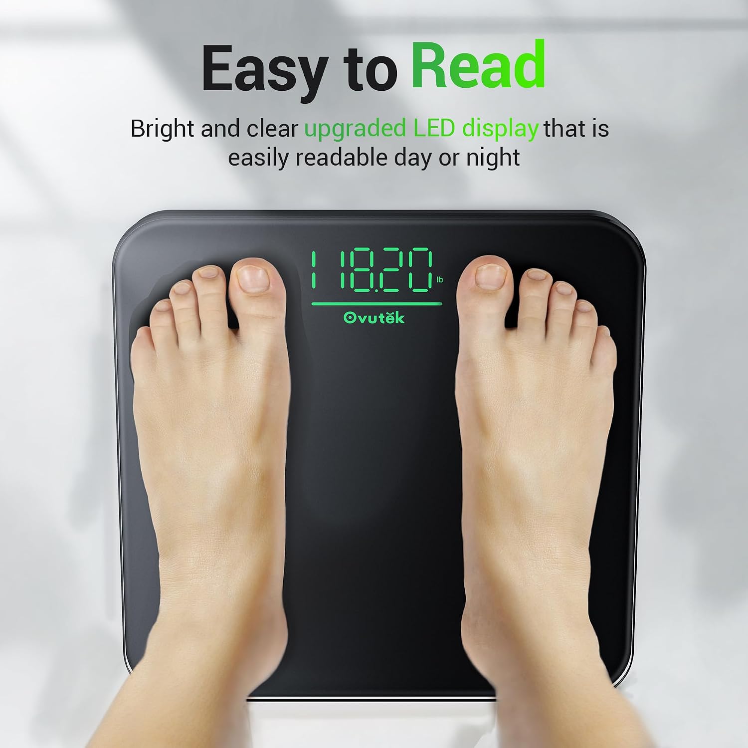 Bathroom Scale for Body Weight, Highly Accurate Digital Weighing Machine for People, Upgraded Batteries Included