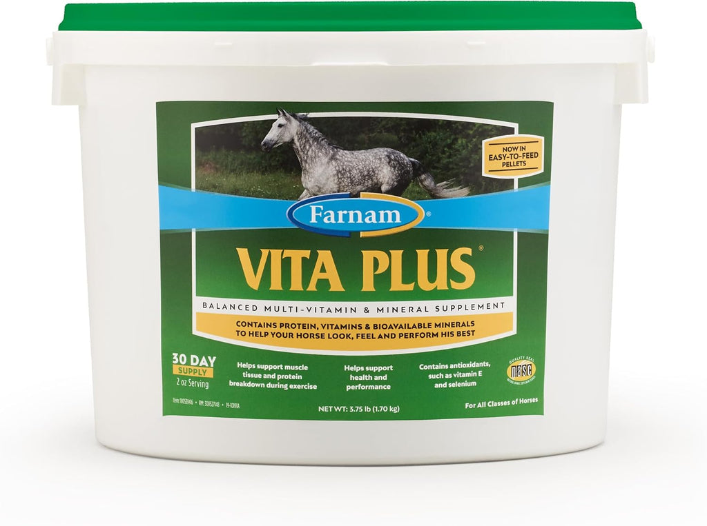 Vita Plus Balanced Multi-Vitamin & Mineral Horse Supplement, Vitamin Supplements, Provides Balanced Nutrition to