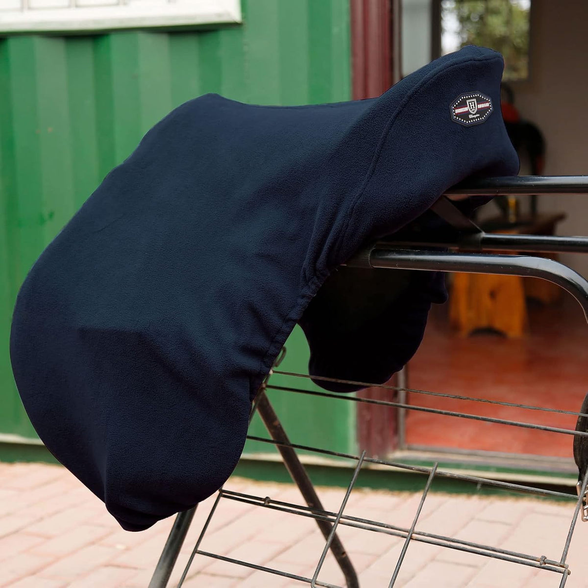 Fleece Saddle Cover for GP/Close Contact Saddles, Dust Protection, Machine Washable, Elastic Fit -Navy