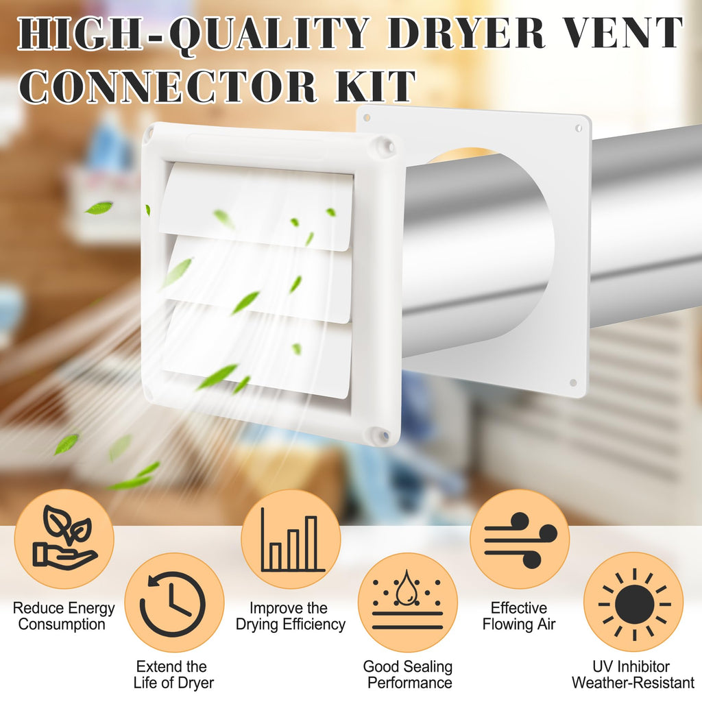 Coldairsoap 4 Inch Dryer Vent Kit Through Wall