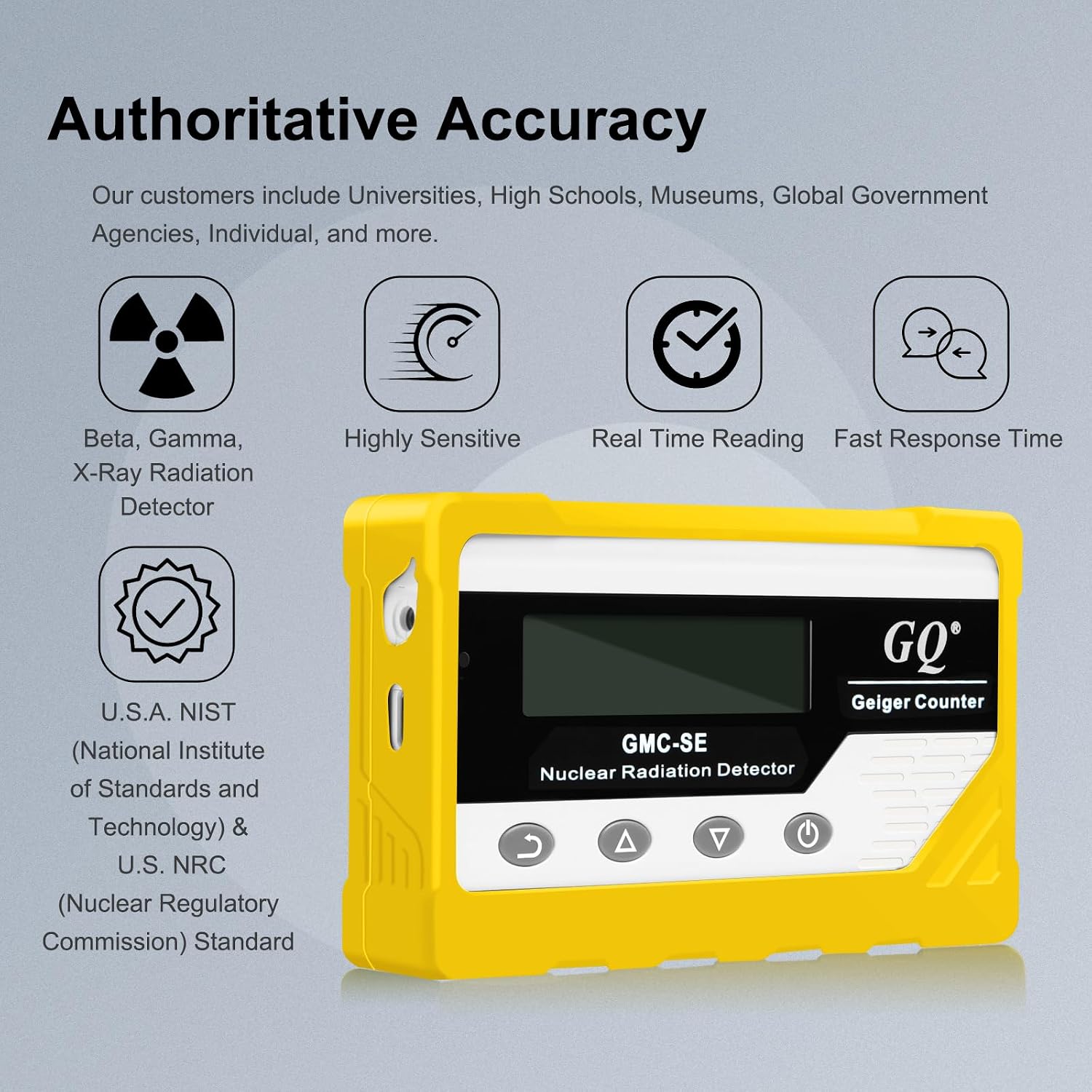 GMC-SE Geiger Counter Radiation Detector Beta Gamma X-ray Portable Radiation Monitor Meter Digital Nuclear Radiation