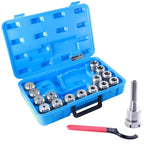 Accusize Industrial Tools ER40 Collet System, R8 Shank, 15 Pcs, 0223-0984