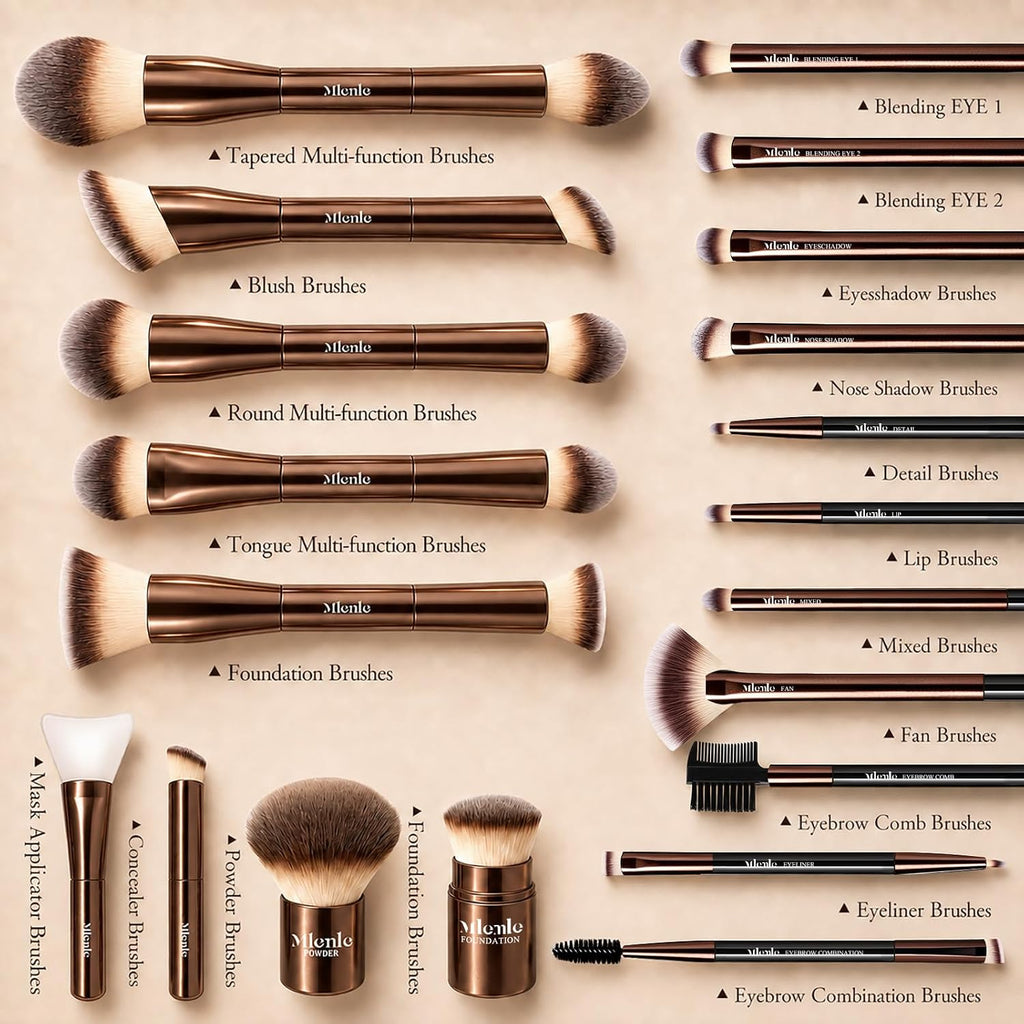 20-Piece Professional Makeup Brushes Set with Storage Case