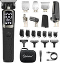 6-in-1 Men’s Grooming Kit, IPX6 Waterproof Electric Beard Trimmer, Cordless Hair Clipper for Beard, Nose, Ear & Body