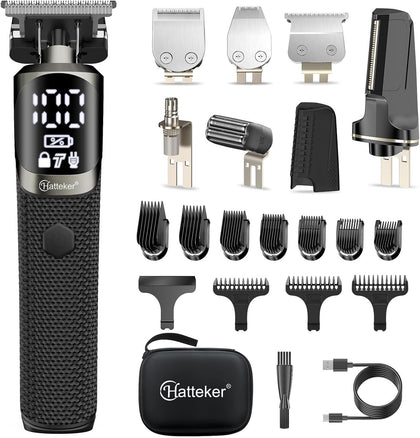 6-in-1 Men’s Grooming Kit, IPX6 Waterproof Electric Beard Trimmer, Cordless Hair Clipper for Beard, Nose, Ear & Body