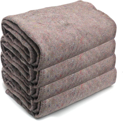 4pcs 80" x 72" Large Heavy Duty Textile Moving Blanket Furniture Packing Pad Tree keep warm [ET-HOME009 X4PC-Brown]