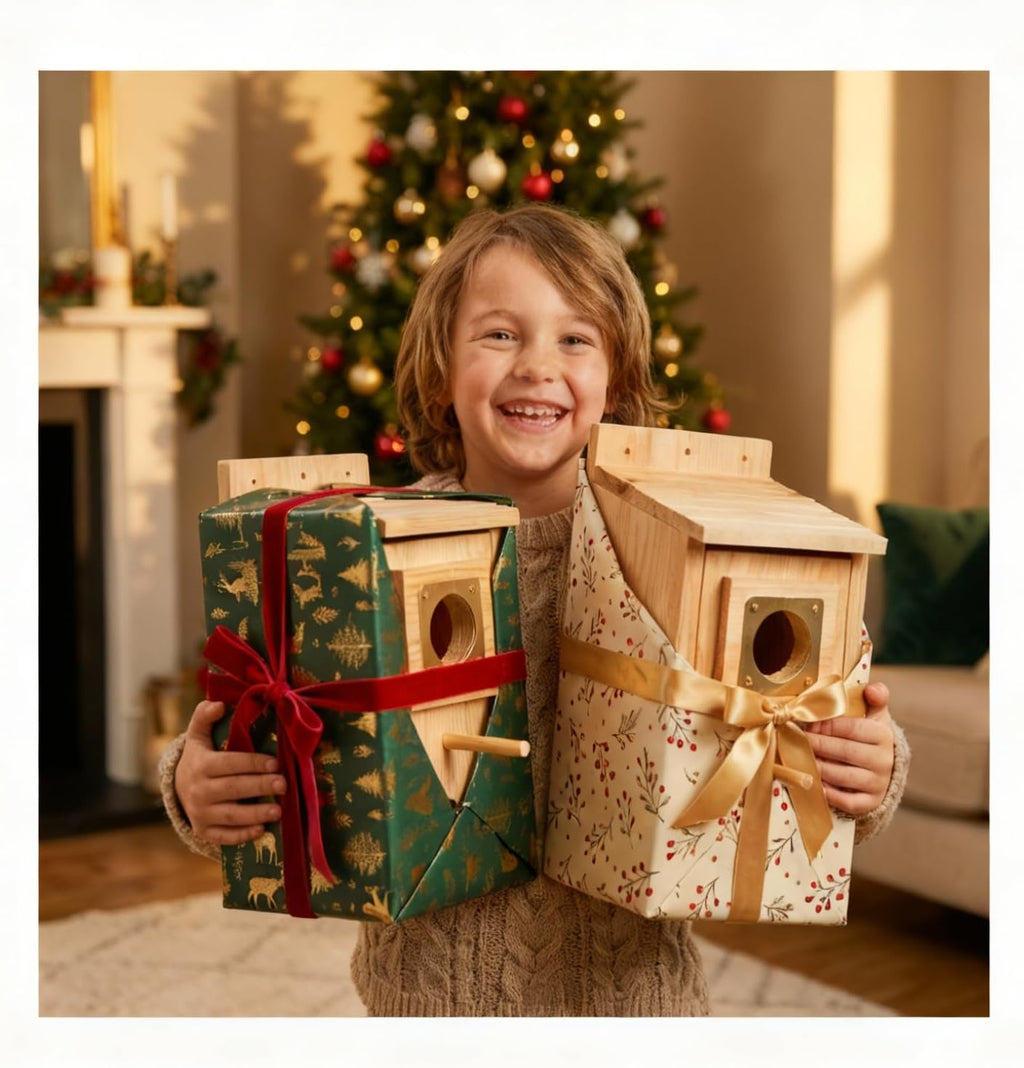 Bird Houses for Outside Clearance with Copper Guard, Pine Bird House Outdoor, Bluebird Finch Swallow Wren Chickadee