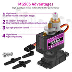 Beffkkip MG90S 9g Metal Gear Micro Servos, 10-Pack