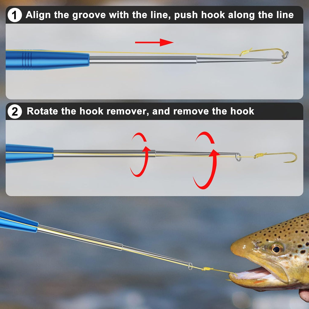 Fish Hook Remover Tool - Fishing Dehooker, Lure Removal | Fishhook Extractor-Unhooking, Disgorger & Retriever Pliers