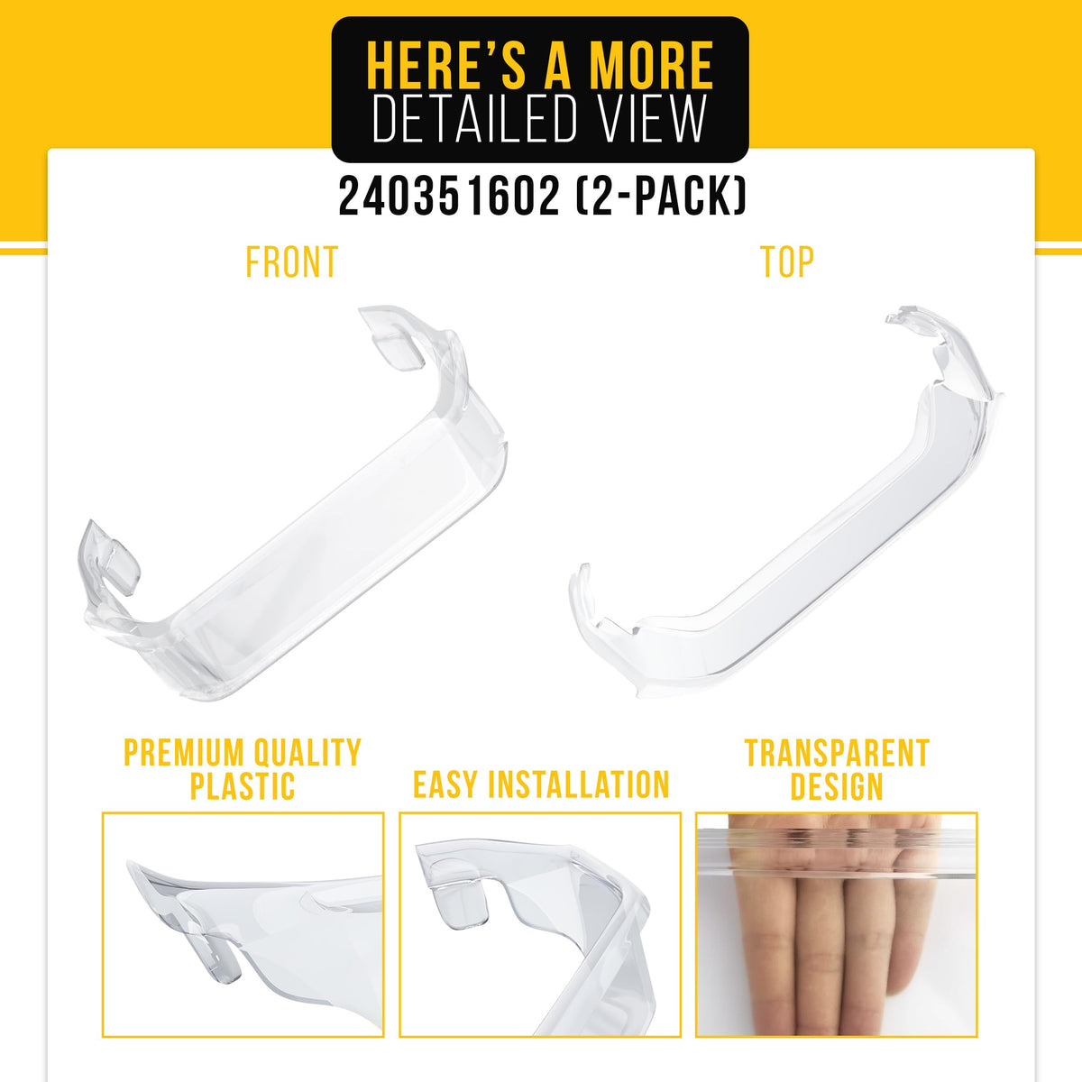 Freezer Door Bin for Frigidaire FGSS2635TF1 (2-Pack)