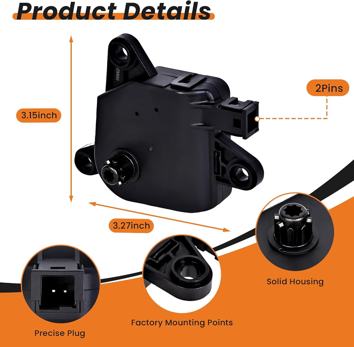 HVAC Blend Door Actuator Replaces 604-002 Fit for Dodge Ram Durango