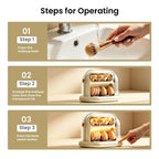 Electric Auto Makeup Brush Dryer and Storage Organizer, Timed Auto Cleaner