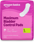 Incontinence Pads for Women, Postpartum, Long, Maximum Absorbency, Bladder Control, Unscented, 39 Count, Packaging