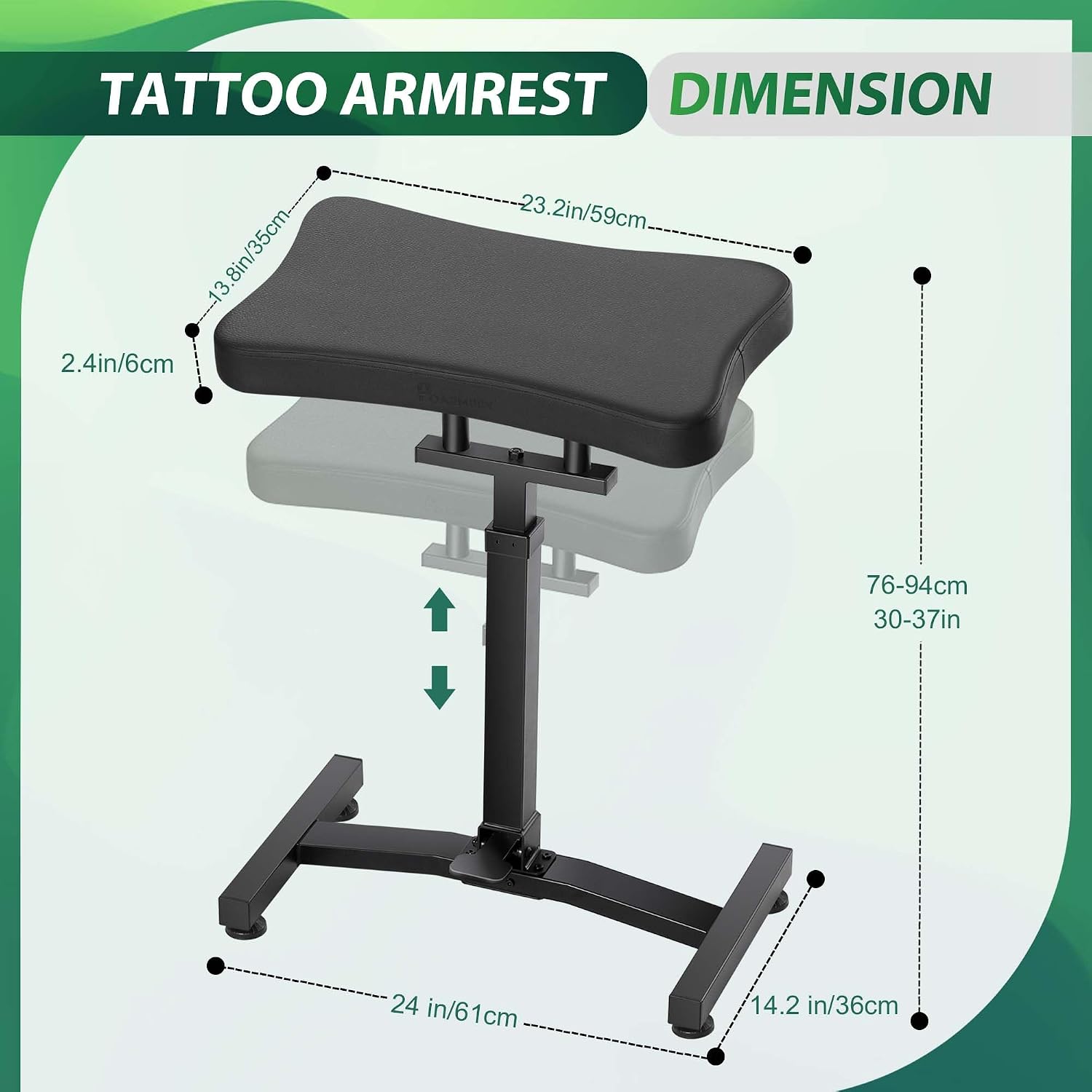 Tattoo Armrest Stand Adjustable Height by Hydraulic System