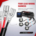 Nilight 12V On/Off Rocker Switch Panel LED Light Bar Wiring Harness Kit
