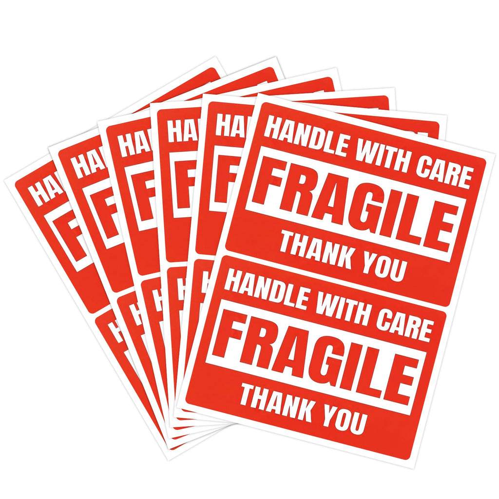 Vololitx 4 x 6 Inch 120 Pcs Fragile Stickers for Shipping and Moving