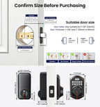 VE001 Keyless Entry Deadbolt, Electronic Keypad Lock, Bronze