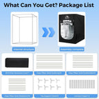 3D Printer Enclosure with Exhaust Fan Interface Fireproof&Dustproof Tent Constant Temperature Protective Cover Room