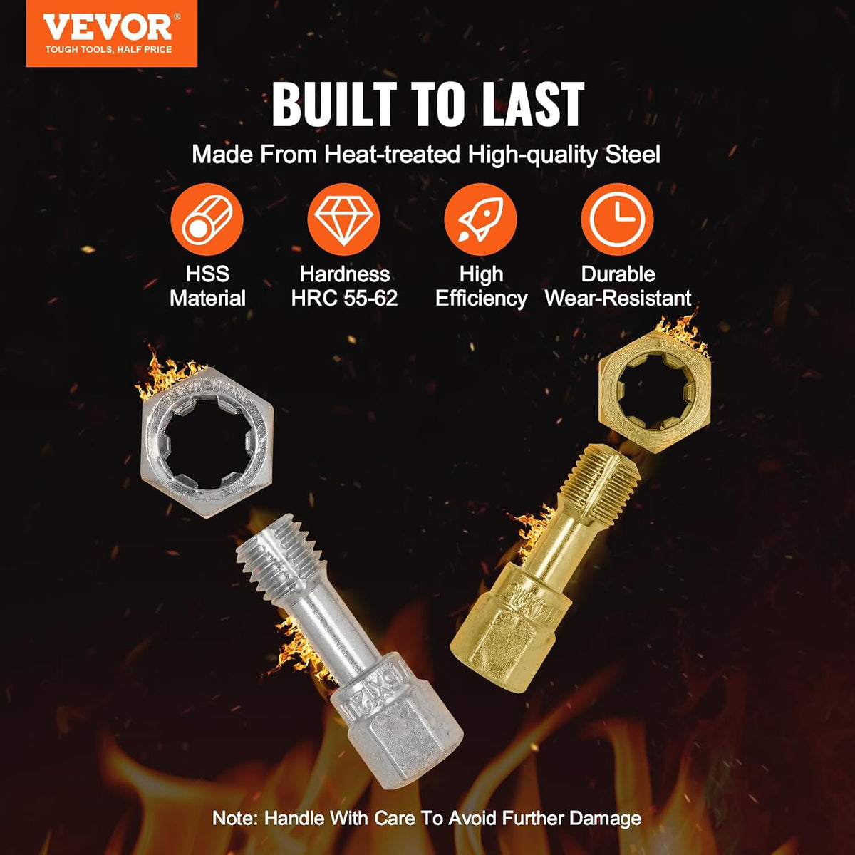 VEVOR Thread Restorer Kit 61Piece Thread Chaser Set - UNC UNF and Metric Thread Restorer Tool wit Thread Files Storage Case - Heat Treated Steel for Mechanics DIY Enthusiasts