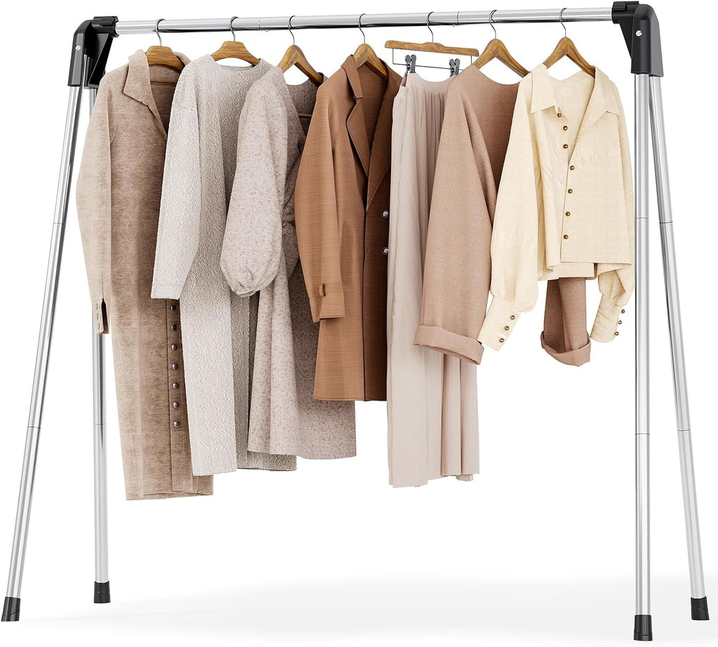 Clothes Drying Rack Foldable, Portable Clothes Airer, 48" H | Stainless Steel, Folds Flat to Storage, Lightweight