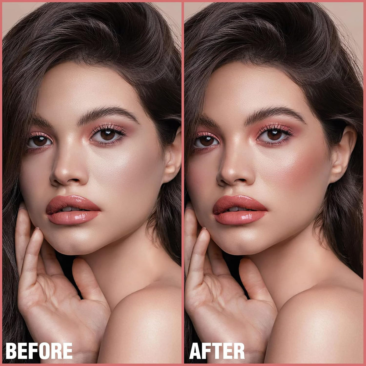 Cream Blush Makeup,Buildable Blush Stick for Cheeks,Matte and Dewy Finish,Long Wearing,Easy Application,Lightweight