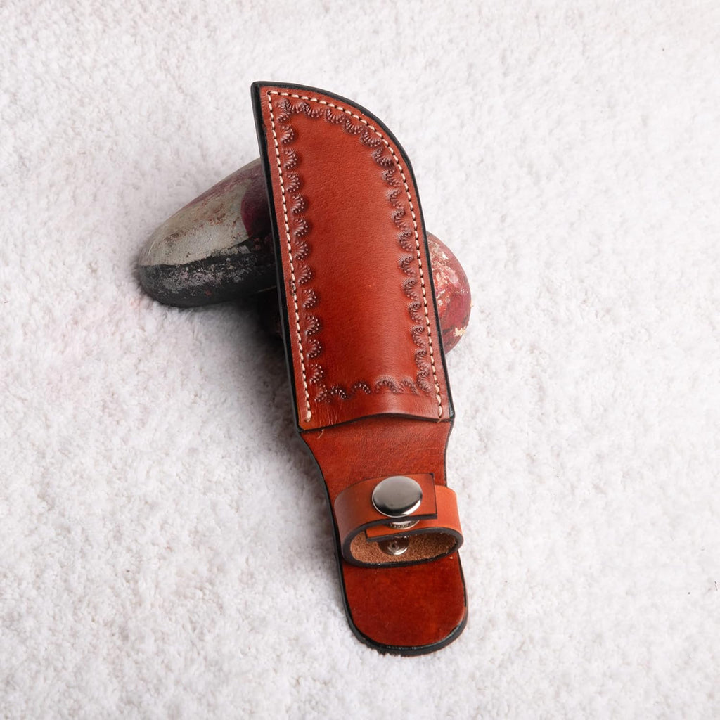 Genuine Leather Knife Sheath – Handmade Leather Knive Holder with Belt Loop, Fits 4-10" Blade – Fixed Blade Knife