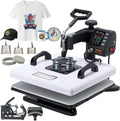 Heat Press Machine, 15 x 15 in, 8-in-1 Multifunction, 360° Swing Away, Heat Up Fast and Even, Digital Precise