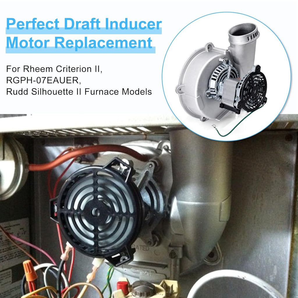 Furnace Draft Inducer Blower Fan Motor for Rheem Ruud FB-RFB241, 70-24157-03, Jakel J238-150-1533, J238-150-15165, Fasco 7021-11559, Ametek 117104-01