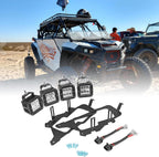 Wsays 4PCS 24W Headlight Kit Fit for Polaris RZR 900/800/XP 1000 2015-2024