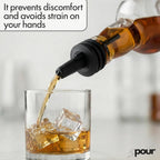 Black Premium Quality Liquor Pour Spouts Pack 12 Reusable Leakproof Bottle Tops For Bartenders And Home Use Easy Flow