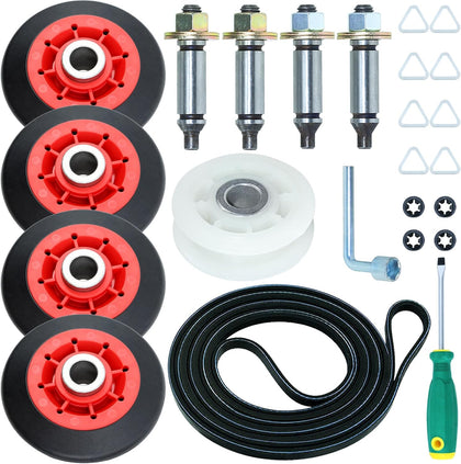 [Upgraded] 4392067 Dryer Repair Kit for Whirlpool Maytag Dryers | with WPW10314173 Drum Roller 279640 Dryer Idler