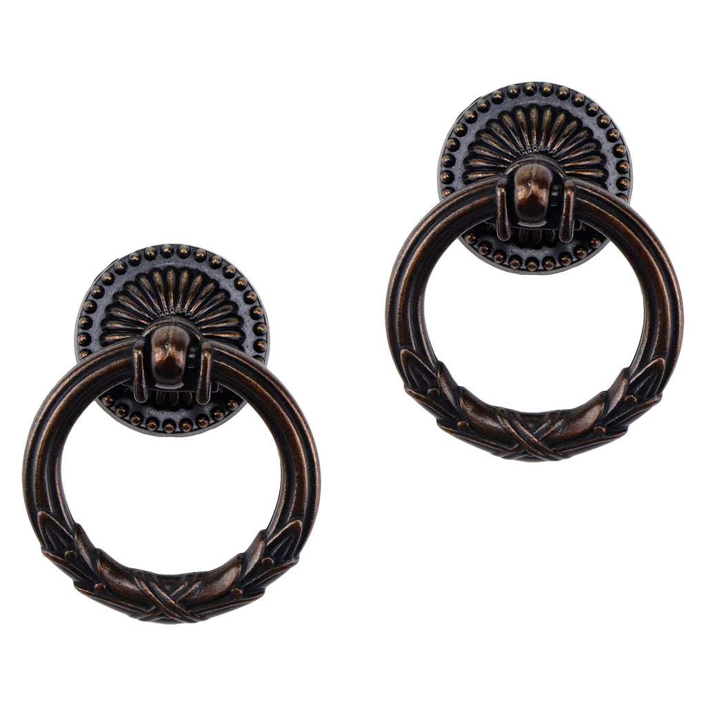 2 Pack Vintage Cabinet Handles, Oil Rubbed Bronze