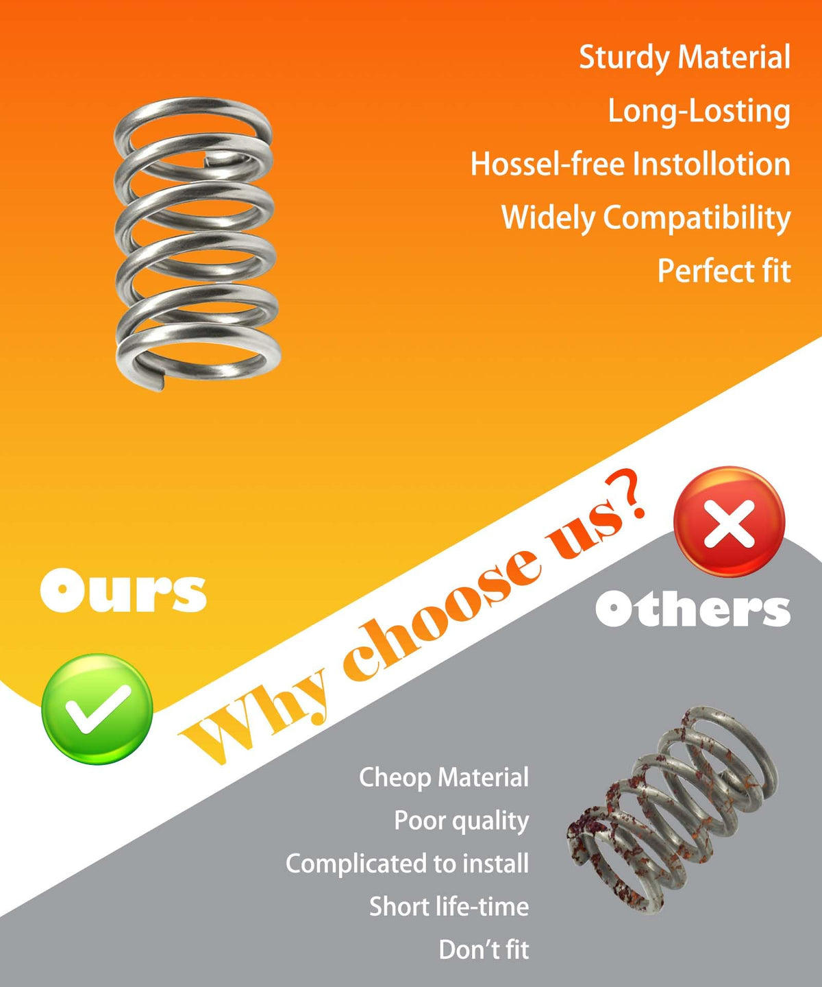 8Pcs Pilot Control Spring Kit