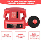 KUNLUN 2 Pack USB Charger Adapter Compatible for Milwaukee M18 18V Battery