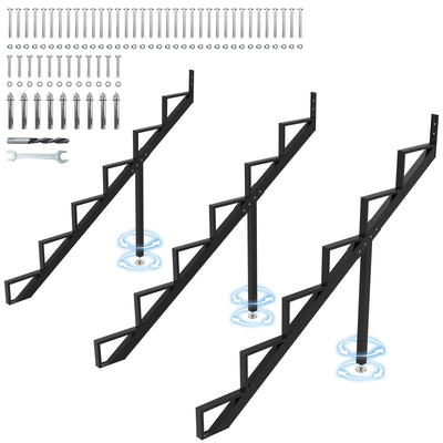 6-Step Stair Step Riser with Reinforcing Support Legs, 3 Packs